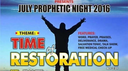 ABUJA, NIGER AND NASARAWA PROPHETS & PROPHETESS COUNCIL. PROPHETIC NIGHT
