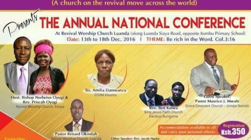 The Annual National Conference at Revival Worship Church Kenya