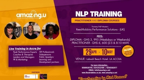 NLP Training in Ghana. PRACTITIONER and DIPLOMA CERTIFICATION