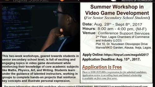 ProjectFUN Video Game Development Workshop, Lagos , Nigeria