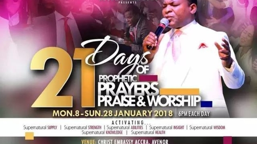 21 Days of Prophetic Prayers , Praise and Worship.