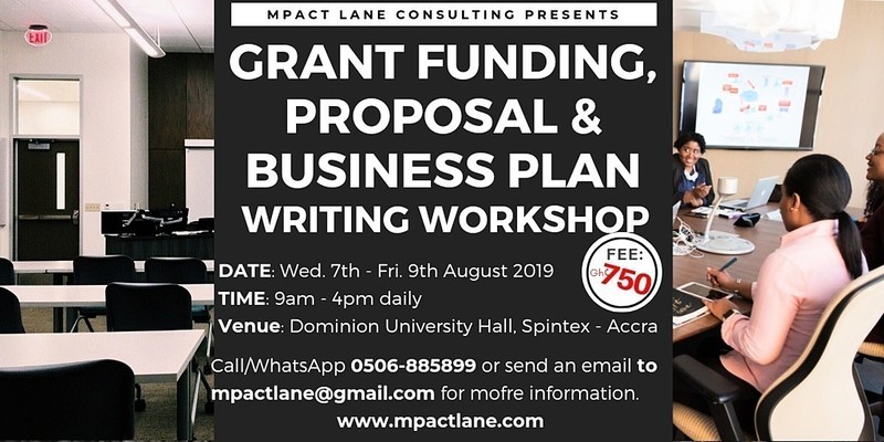 GRANT FUNDING, PROPOSAL AND BUSINESS PLAN WRITING WORKSHOP