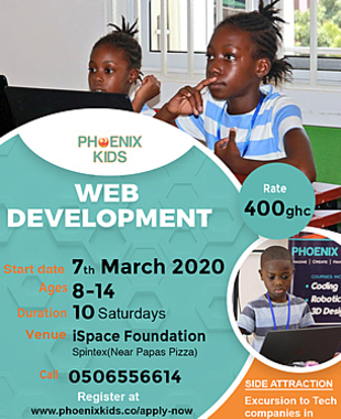 Phoenix Kids Saturday Classes (Web Development Class)