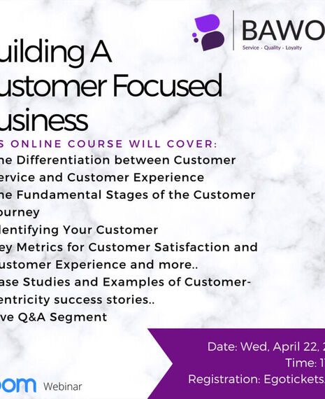 Webinar: Building A Customer Focused Business