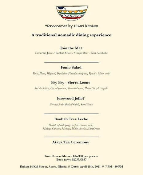 Dine On A Mat by Fulani Kitchen