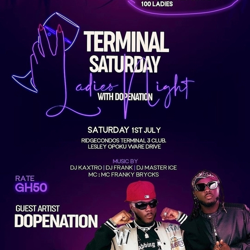 Terminal Saturdays (Ladies Night) with Dopenation