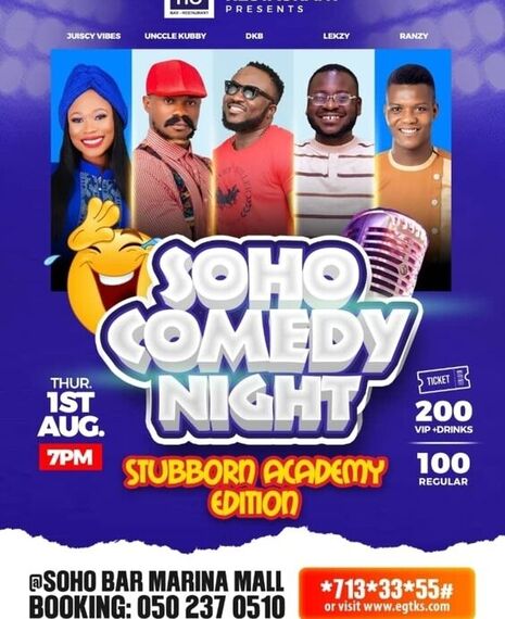 SOHO COMEDY NIGHT ( STUBBORN ACADEMY EDITION)