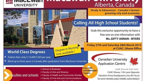 MACEWAN UNIVERSITY INFORMATION SESSION