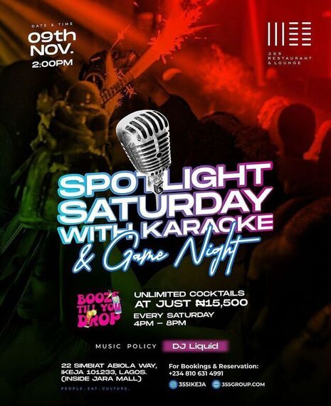 Spotlight Saturday with karaoke And Game Night