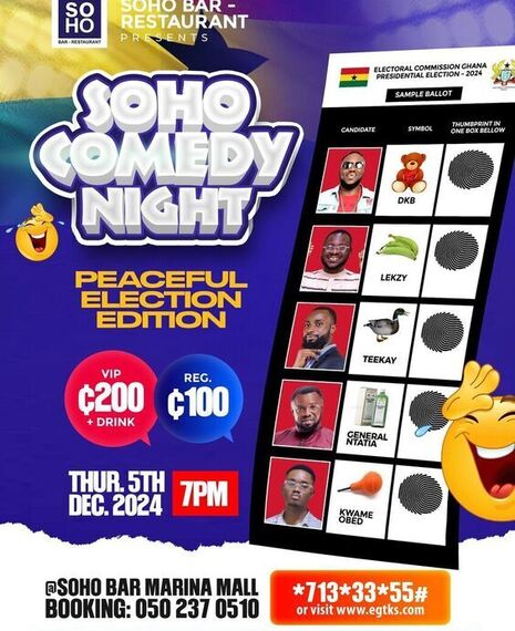 Soho Comedy Night (Peaceful Election Edition)