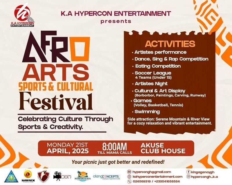eGotickets — Afro Arts Sports & Cultural Festival at Akuse Club House ...