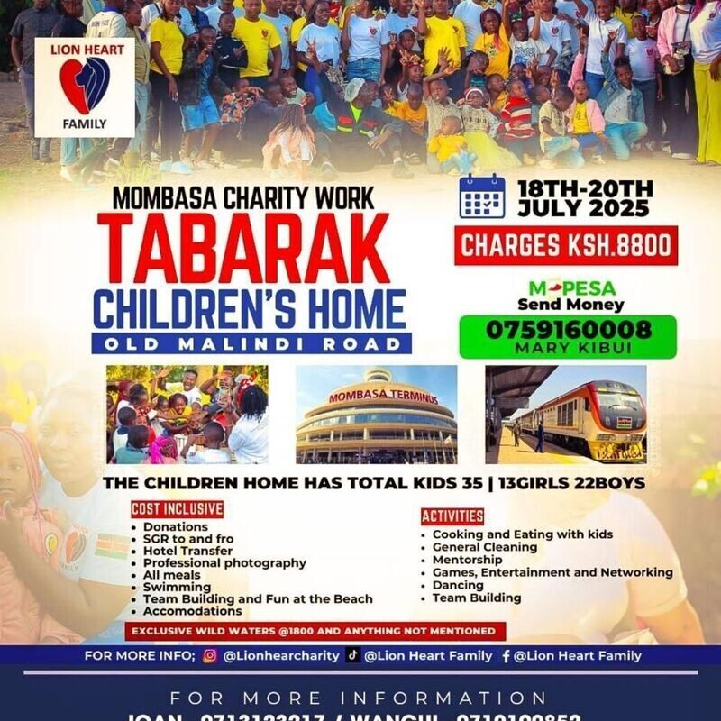 Charity WORK TABARAK CHILDREN'S HOME MOMBASA