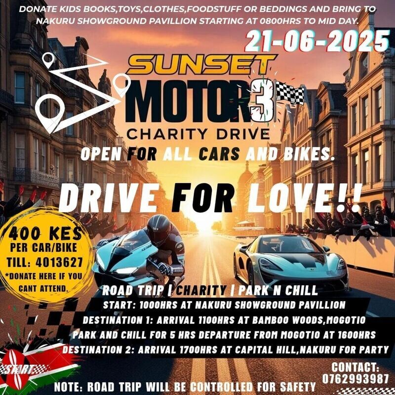 SUNSET MOTOR 3: DRIVE FOR LOVE, CHARITY DRIVE