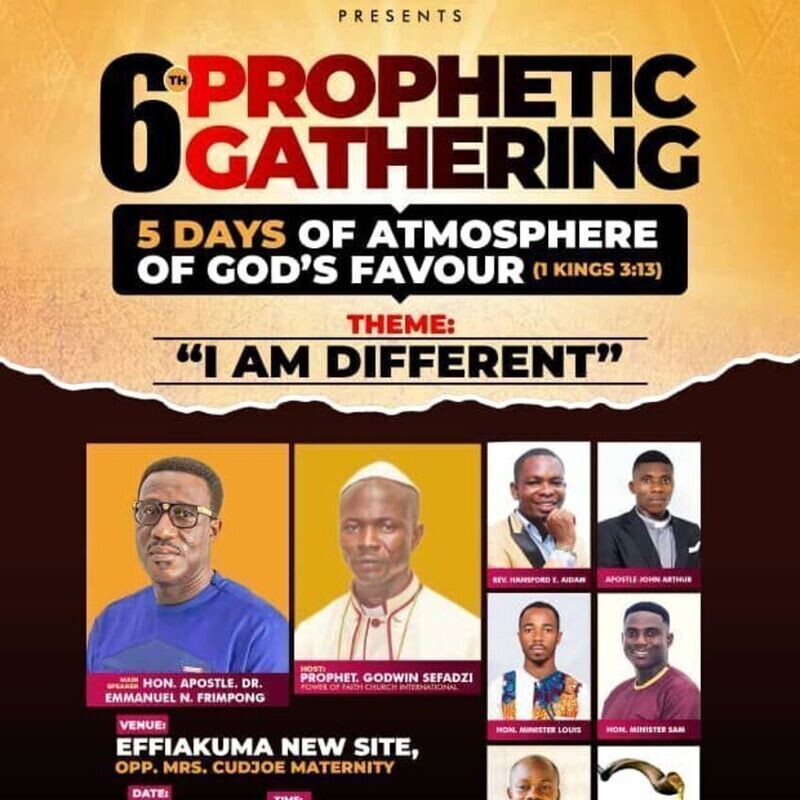 6TH PROPHETIC GATHERING. I AM DIFFERENT