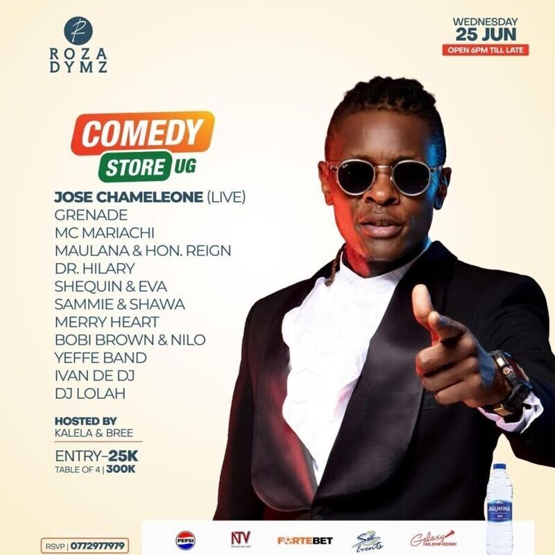 Dr Jose Chameleone Back at Comedy Store 25th June