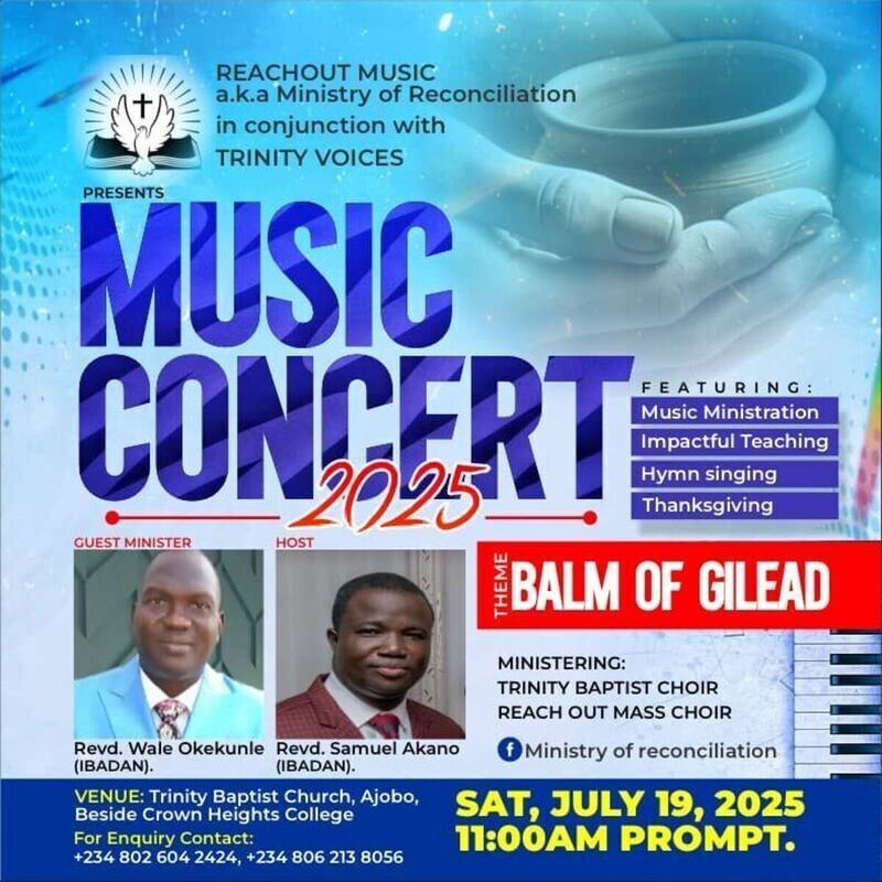 Music Concert 2025 with the theme: “BALM OF GILEAD” 💫