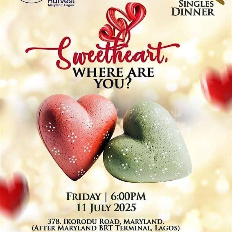 SINGLES' DINNER- Sweetheart, Where Are You?