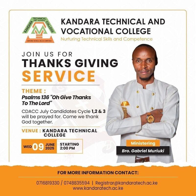 PRAYERS AND THANKSGIVING SERVICE