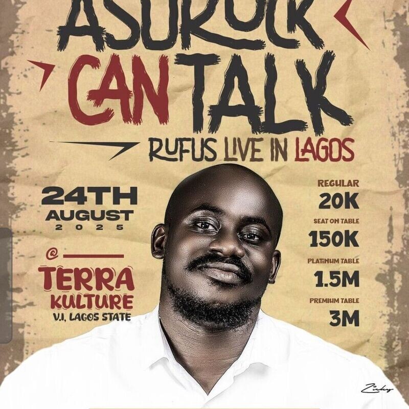 AsoRock Can Talk Rufus Live In Lagos