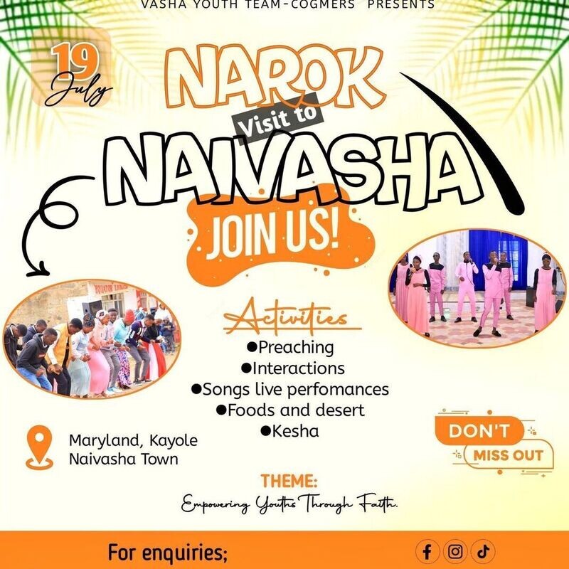 Narok Youths visits Naivasha Church