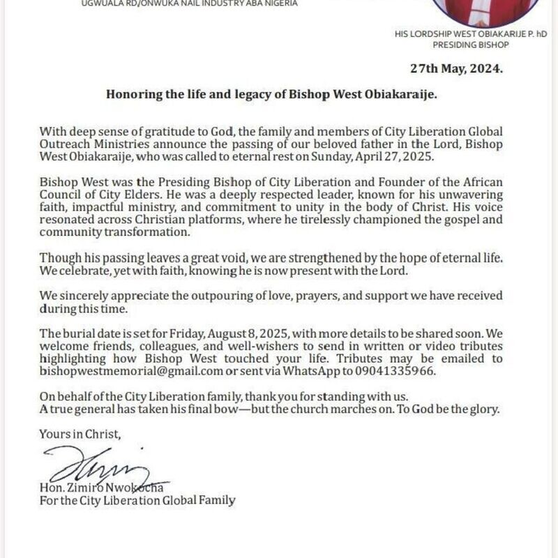 Bishop West Memorial
