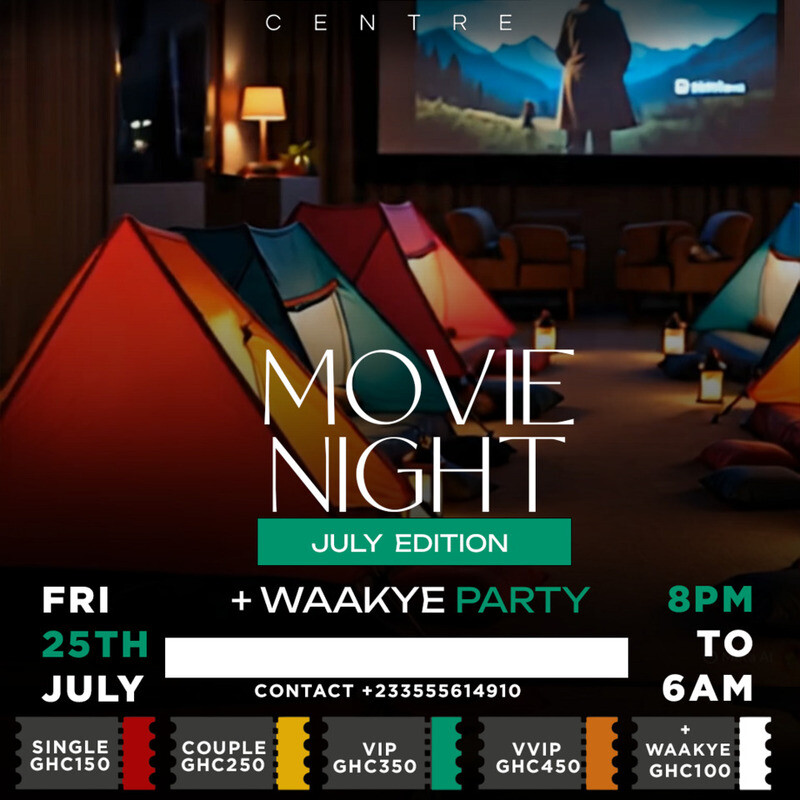 AQ3 -MOVIE NIGHT + WAAKYE PARTY + SWIMMING (JULY  EDITION)