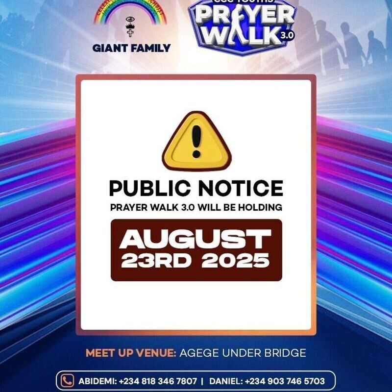 CCC YOUTHS PRAYER WALK 3.0