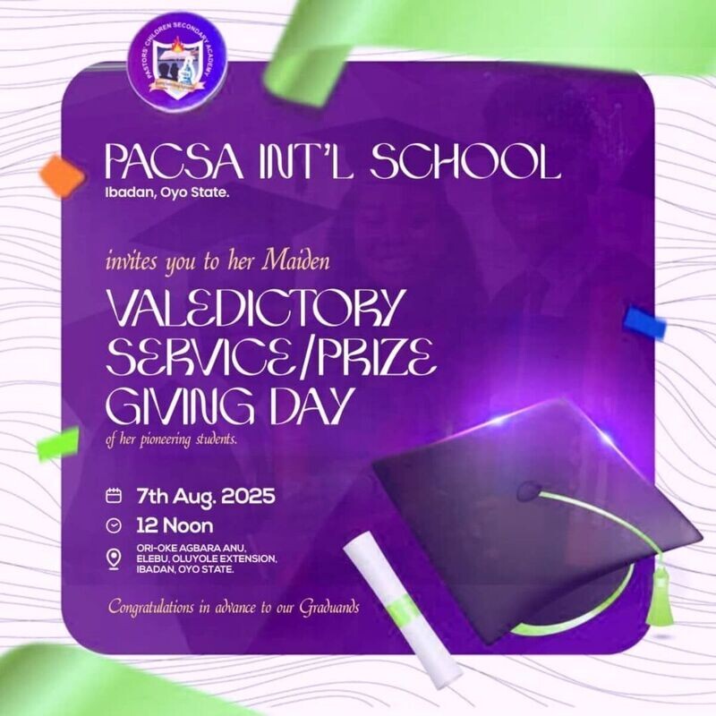 Pacsa International School Valedictory Service
