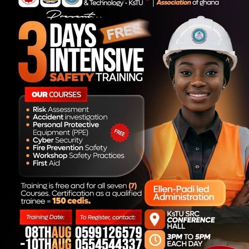 3 Days Intensive Safety Training with Kumasi Technical University Engineering Students