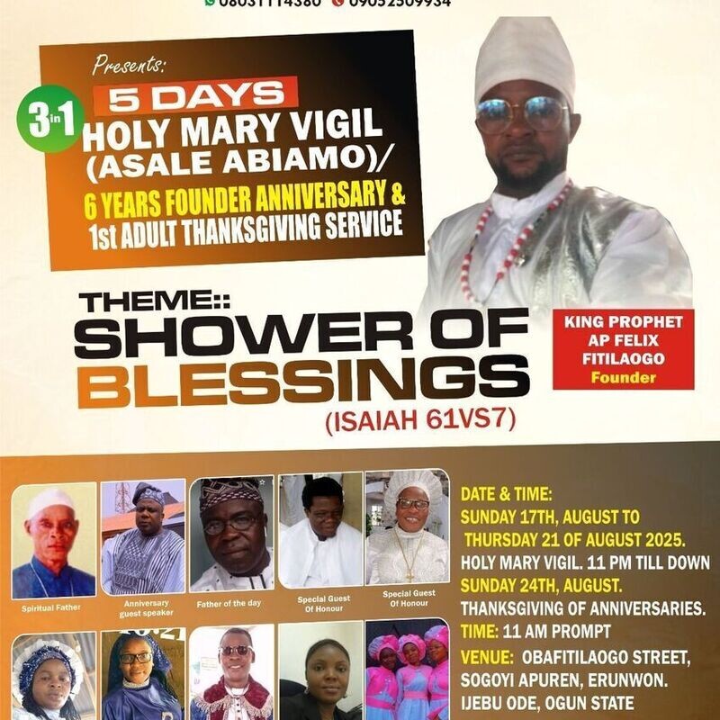 2025 ASALE ABIAMO AND FOUNDERS ANNIVERSARY