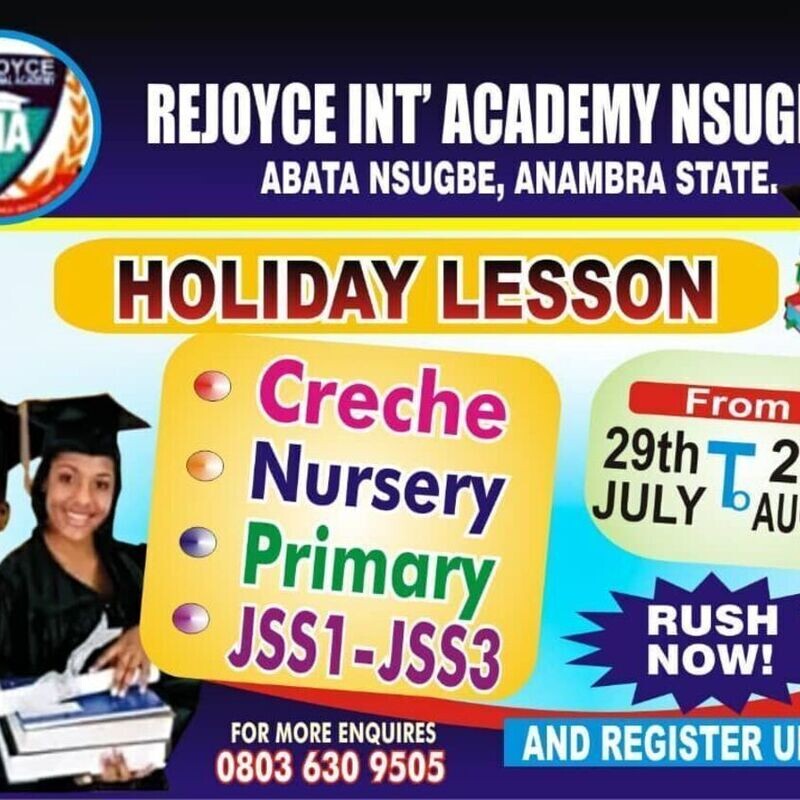REJOYCE SCHOOL HOLIDAY LESSON 2025