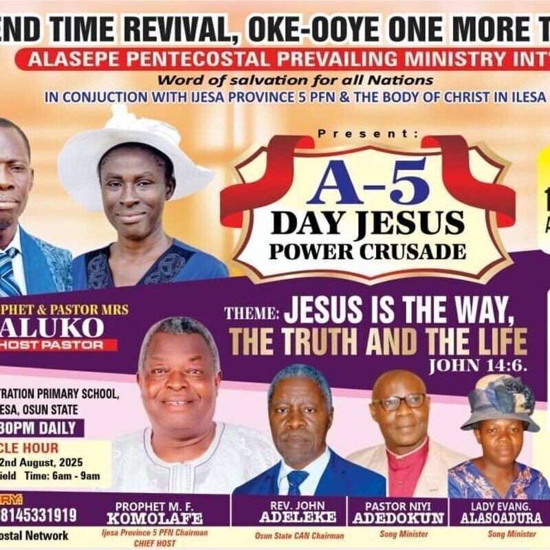 END TIME REVIVAL CRUSADE