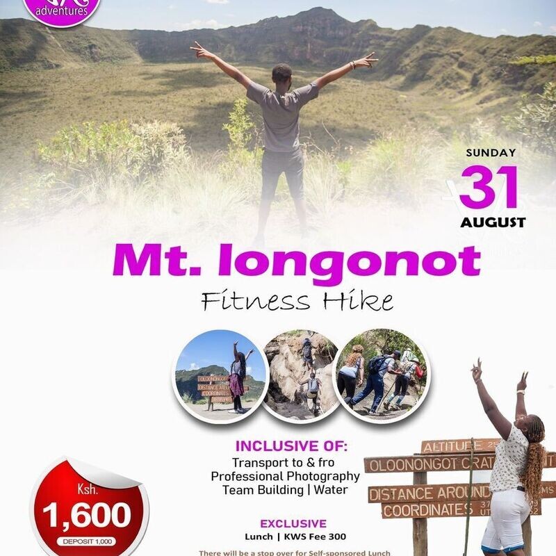 MT. LONGONOT HIKE🥾 1,600/= OFFER