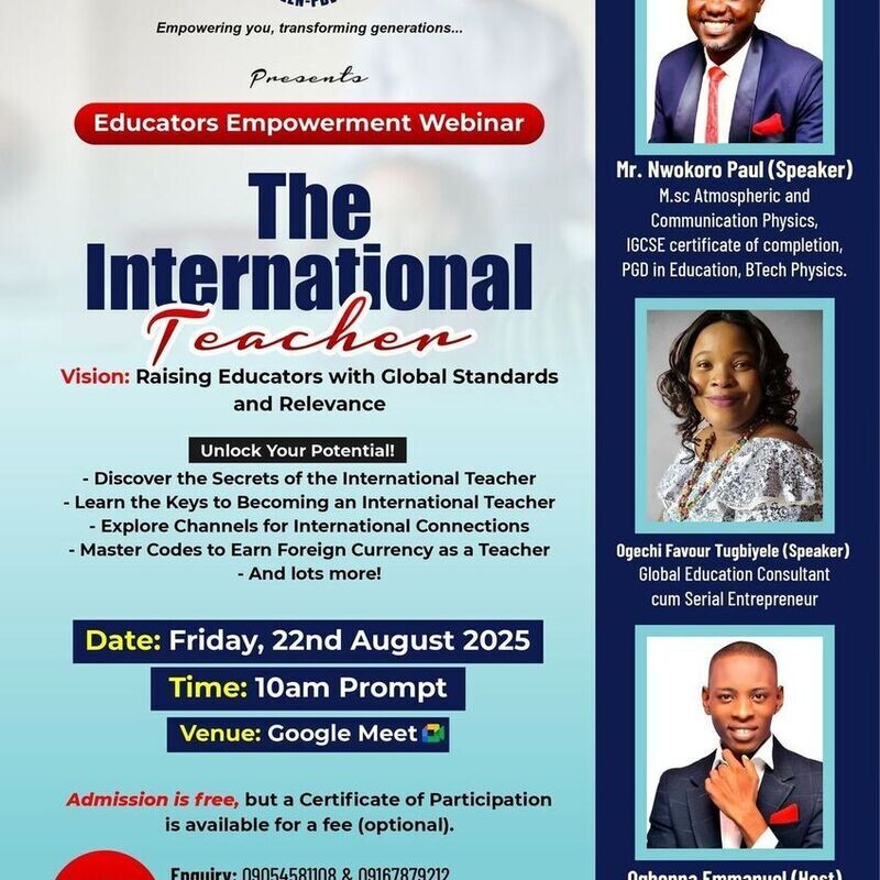 The International Teacher Online Conference (Webinar)