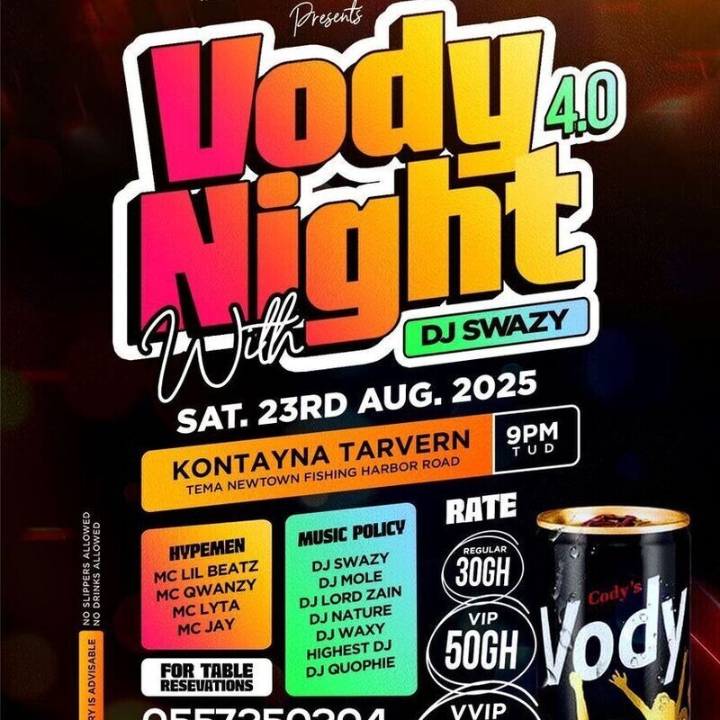 Vody Night 4.0 with DJ Swazy