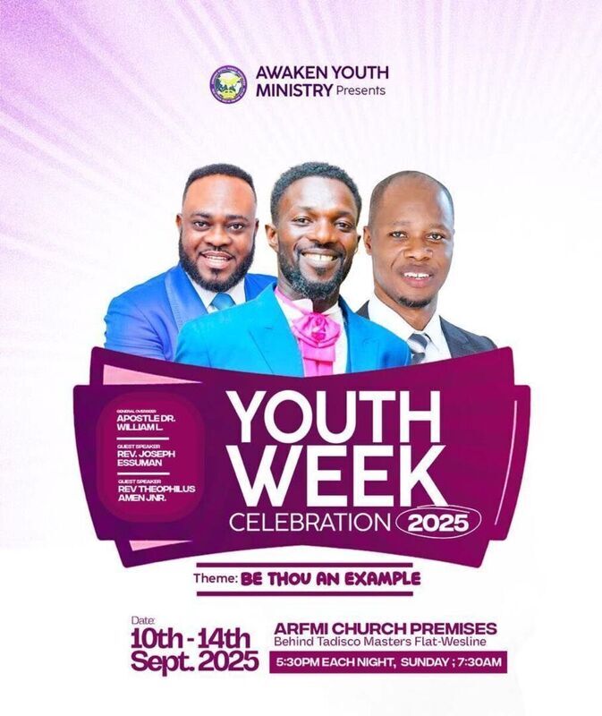 eGotickets — ANNUAL YOUTH WEEK CELEBRATION 2025 at ARFMI Church ...