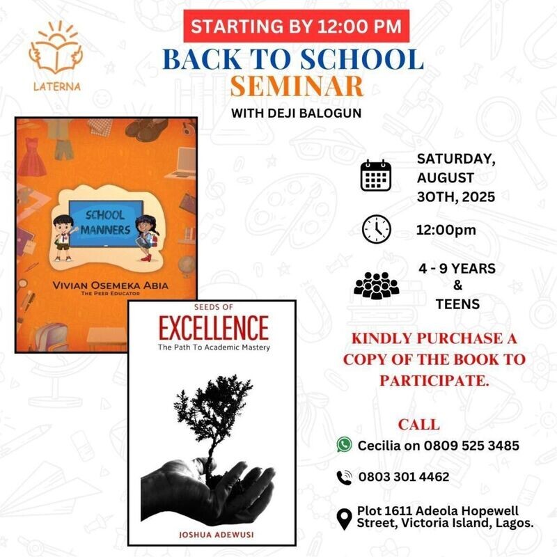 Back to School Seminar with Deji Balogun