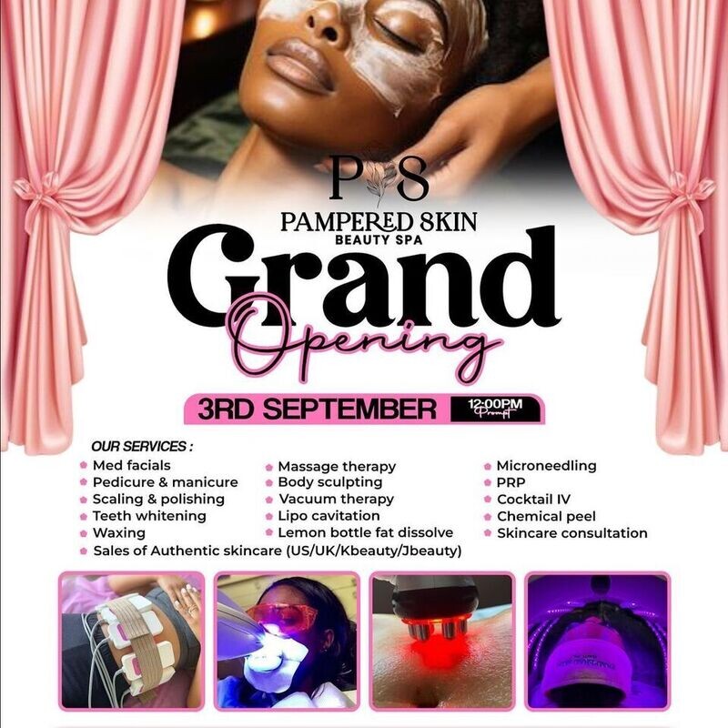 Grand opening of Pampered Skin Beauty Spa