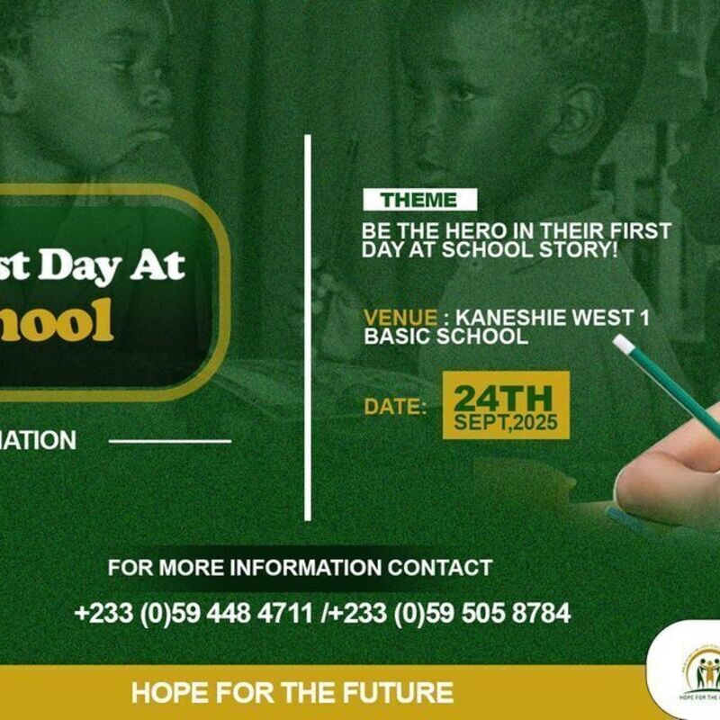 MY FIRST DAY AT SCHOOL DONATION