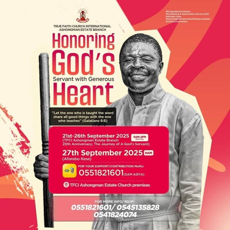 Honoring God's Servant With a Generous Heart ... Zonal Pastor Samuel Asiedu (Regional Head Prophet)