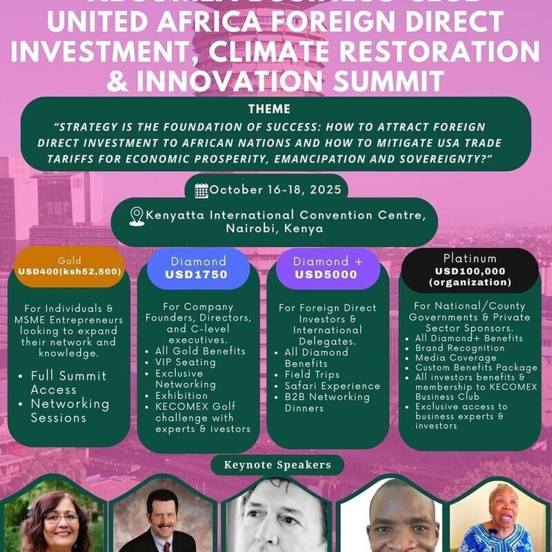 KECOMEX UNITED AFRICA FDI, CLIMATE RESTORATION & INNOVATION SUMMIT