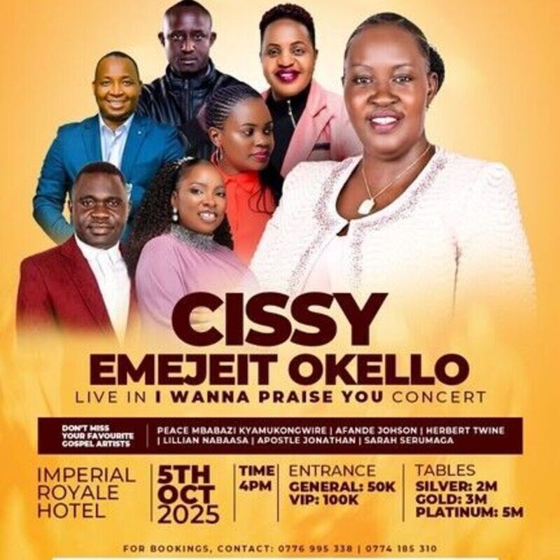 CISSY EMEJEIT OKELLO LIVE  IN I WANNA PRAISE YOU CONCERT