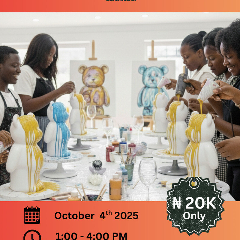 Bear Pouring Art & Sip