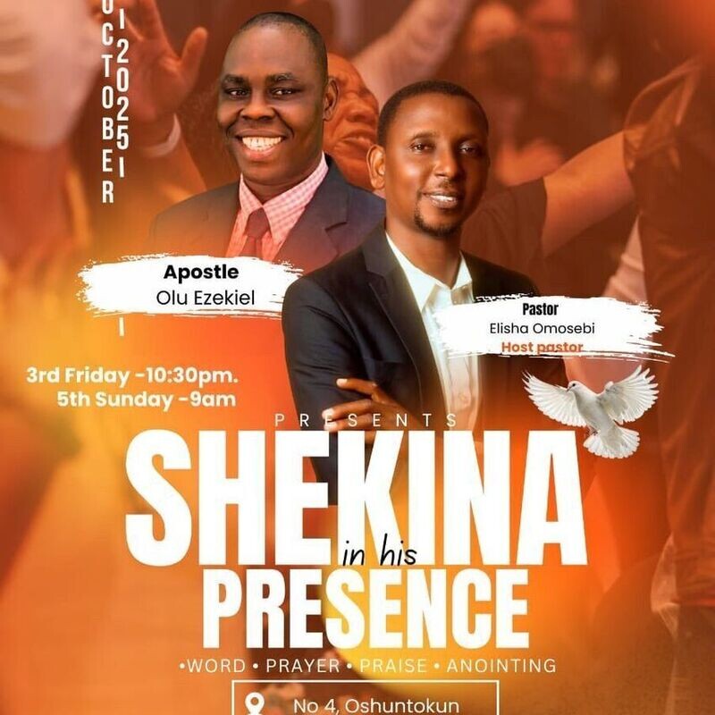 SHEKINA IN HIS PRESENCE