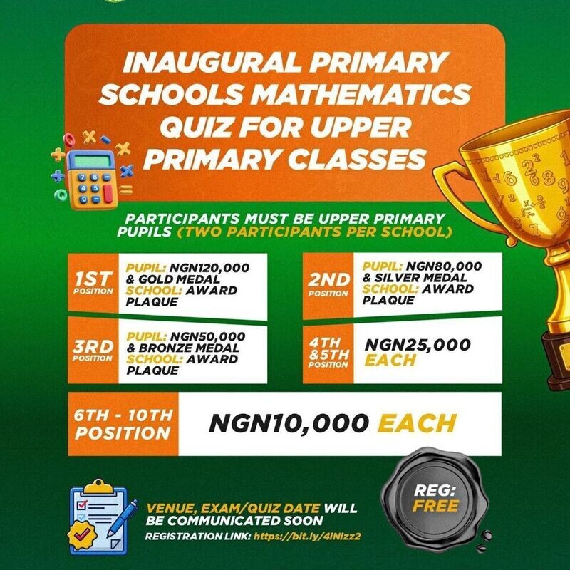 Inaugural Primary Schools Mathematics Quiz Competition