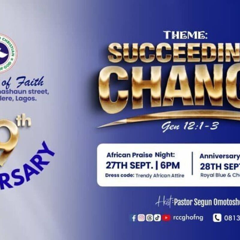RCCG Household of Faith 29th Anniversary