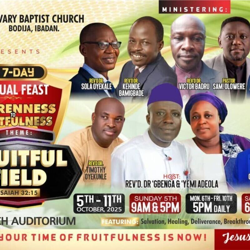 Annual Feast - Barreness to Fruitfulness