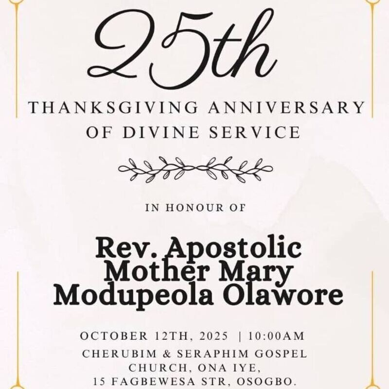 Thanksgiving Anniversary of Divine Service