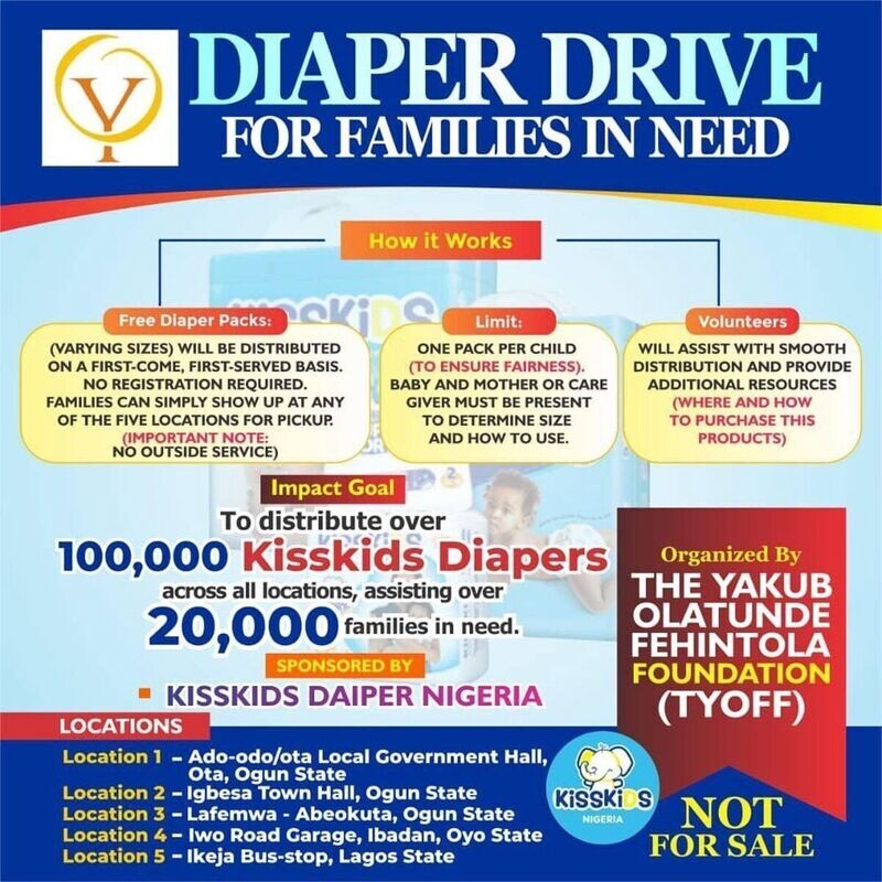 Free Kisskids Diaper Drive for Nursing Mothers