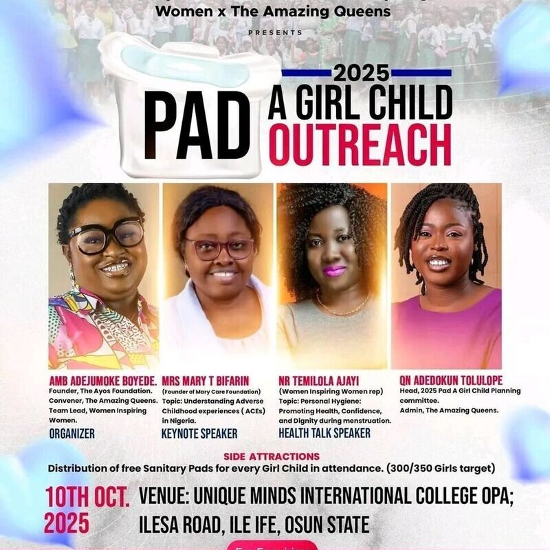 2025 Pad A Girl Child
